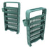 Classroom Deskside Bookshelf Large Capacity 6 Tier Multifunctional Slim Library Reading Storage Rack with Rollers Green