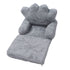 Folding Crown Seat Cushion Chair Cushion Girl Princess Baby Children Small Sofa with Backrest Rabbit Hair Gray 2 Layers