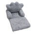 Folding Crown Seat Cushion Chair Cushion Girl Princess Baby Children Small Sofa with Backrest Rabbit Hair Gray 2 Layers