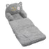 Kids Sofa for Baby Toddler Cute Cartoon Cat Convertible Armrest Chair Fold Out Couch Bed for Napping Playing Sleeping Grey 3 Layers