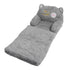 Kids Sofa for Baby Toddler Cute Cartoon Cat Convertible Armrest Chair Fold Out Couch Bed for Napping Playing Sleeping Grey 3 Layers