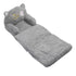 Kids Sofa for Baby Toddler Cute Cartoon Cat Convertible Armrest Chair Fold Out Couch Bed for Napping Playing Sleeping Grey 3 Layers