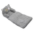 Kids Sofa for Baby Toddler Cute Cartoon Cat Convertible Armrest Chair Fold Out Couch Bed for Napping Playing Sleeping Grey 3 Layers