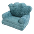 Flip Out Chair Green Fold Out Couch Crown Cute Soft Comfortable Kids Sofa for Boys Girls Home School Kindergarten 2 Layer