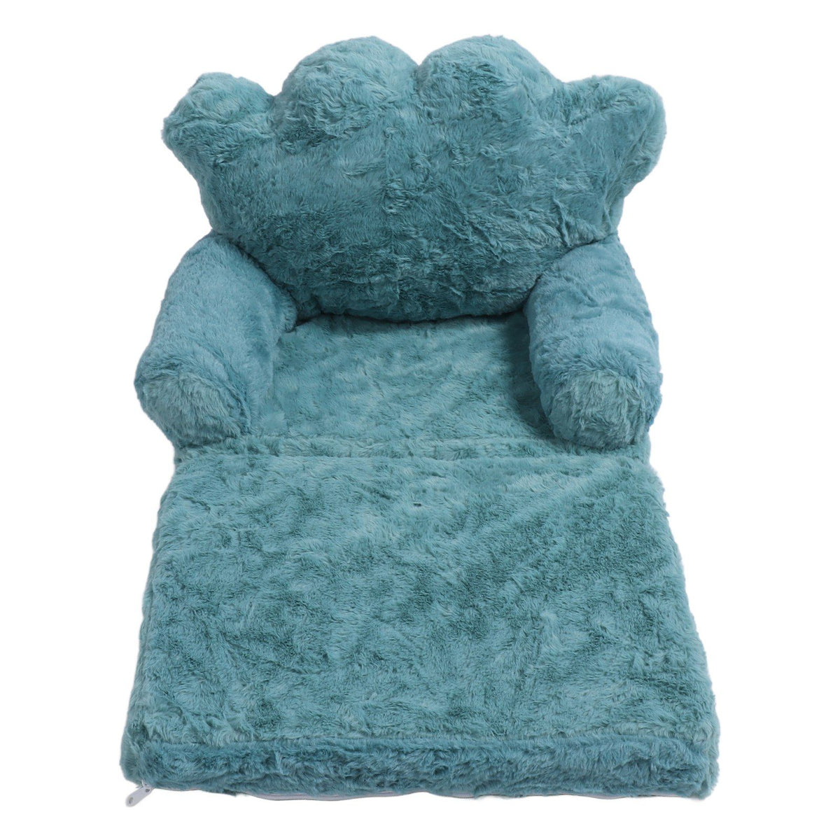 Flip Out Chair Green Fold Out Couch Crown Cute Soft Comfortable Kids Sofa for Boys Girls Home School Kindergarten 2 Layer