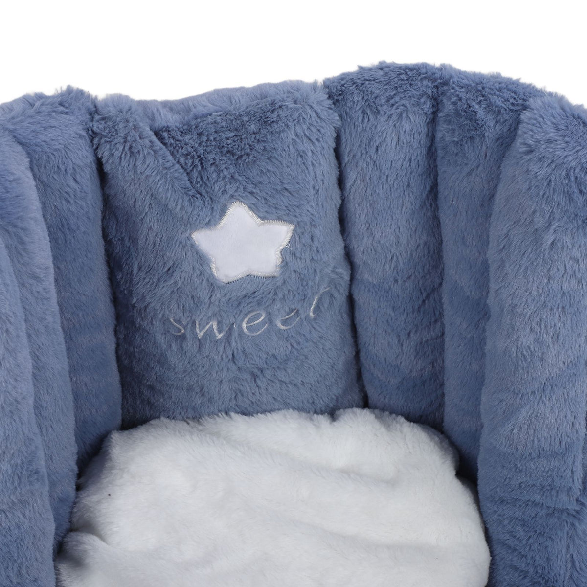 Floor Chair with Back Support Chair Cushion Anti Slip Cute Soft Comfort Velvet Floor Pillow Seating for Office Kids Blue