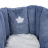 Floor Chair with Back Support Chair Cushion Anti Slip Cute Soft Comfort Velvet Floor Pillow Seating for Office Kids Blue