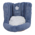 Floor Chair with Back Support Chair Cushion Anti Slip Cute Soft Comfort Velvet Floor Pillow Seating for Office Kids Blue