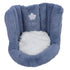 Floor Chair with Back Support Chair Cushion Anti Slip Cute Soft Comfort Velvet Floor Pillow Seating for Office Kids Blue