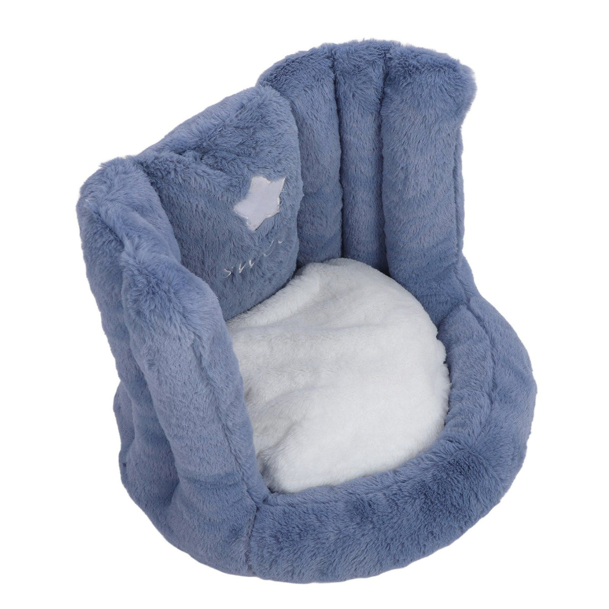 Floor Chair with Back Support Chair Cushion Anti Slip Cute Soft Comfort Velvet Floor Pillow Seating for Office Kids Blue