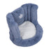 Floor Chair with Back Support Chair Cushion Anti Slip Cute Soft Comfort Velvet Floor Pillow Seating for Office Kids Blue