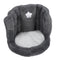 Floor Chair with Back Support Chair Cushion Anti Slip Cute Soft Comfort Velvet Floor Pillow Seating for Office Kids Grey