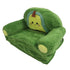 Foldable Kids Sofa Cute Cartoon Design Short Plush Soft Comfortable Portable Children Couch for Home Avocado