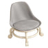 Kids Low Rolling Stool with Backrest Low Height Roller Stool with Universal Wheels Low Roller Seat Step Stool Gray