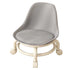 Kids Low Rolling Stool with Backrest Low Height Roller Stool with Universal Wheels Low Roller Seat Step Stool Gray