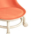 Kids Low Rolling Stool with Backrest Low Height Roller Stool with Universal Wheels Low Roller Seat Step Stool Orange