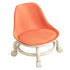 Kids Low Rolling Stool with Backrest Low Height Roller Stool with Universal Wheels Low Roller Seat Step Stool Orange