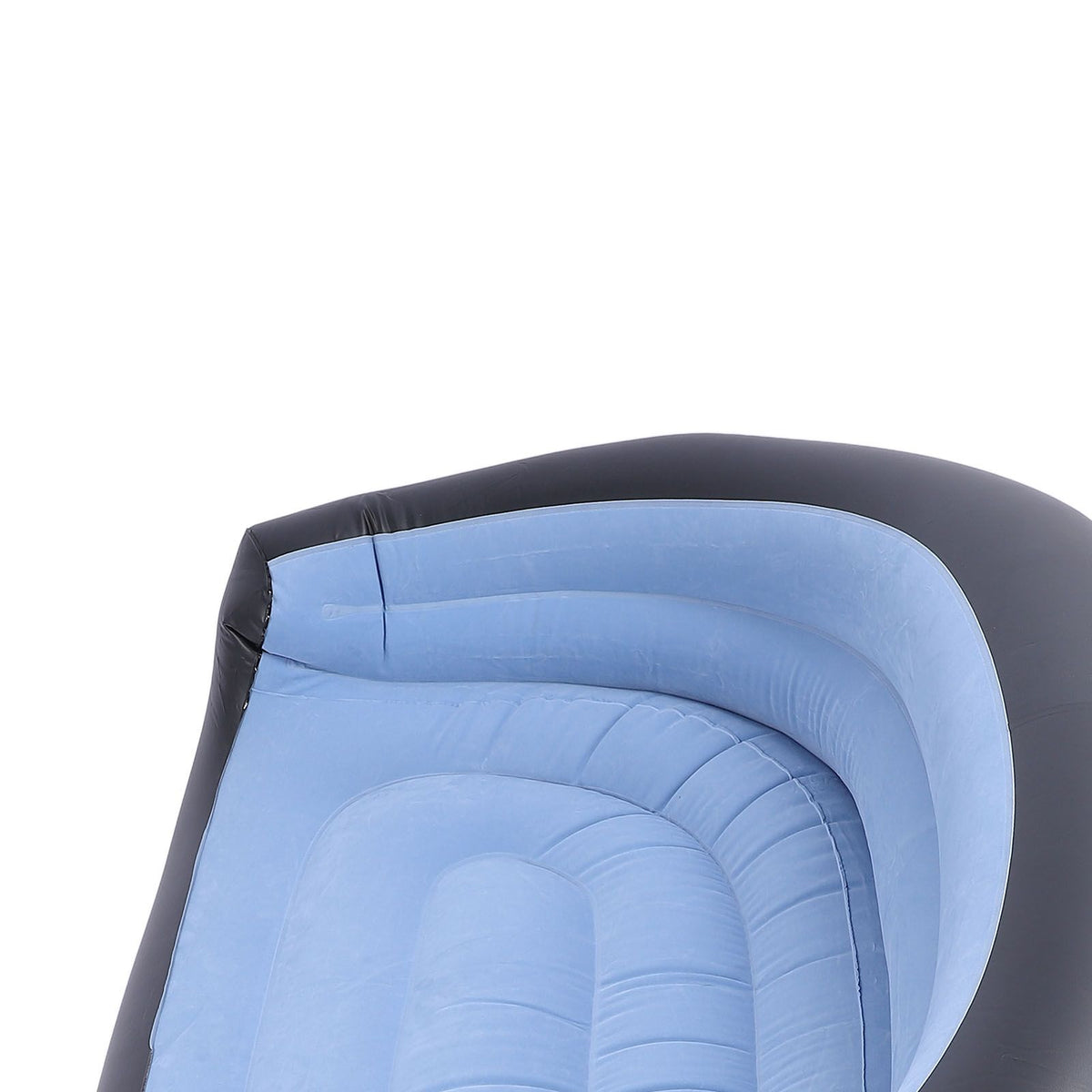 Inflatable Chair PVC and Velvet Water Proof Comfortable Portable Blow Up Couch for Outdoor Blue
