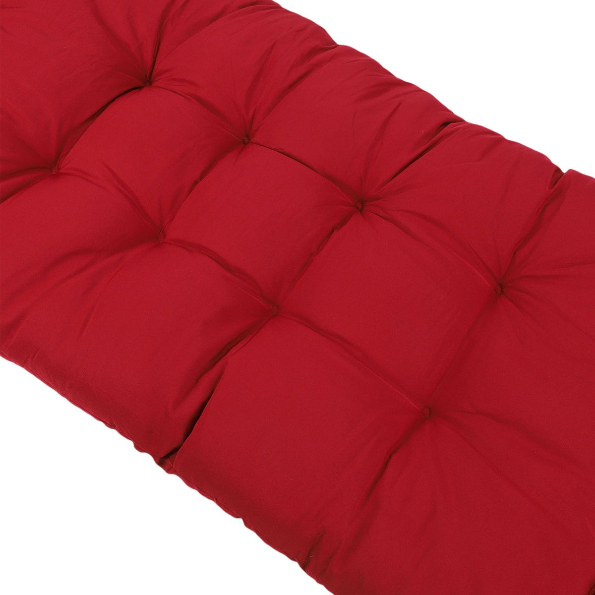 Indoor Outdoor Chaise Lounge Cushion with Ties Splashproof Lounge Chair Cushion Replacement for Lawn Pool 4 Fold 78.74x21.65in Burgundy
