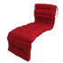 Indoor Outdoor Chaise Lounge Cushion with Ties Splashproof Lounge Chair Cushion Replacement for Lawn Pool 4 Fold 78.74x21.65in Burgundy