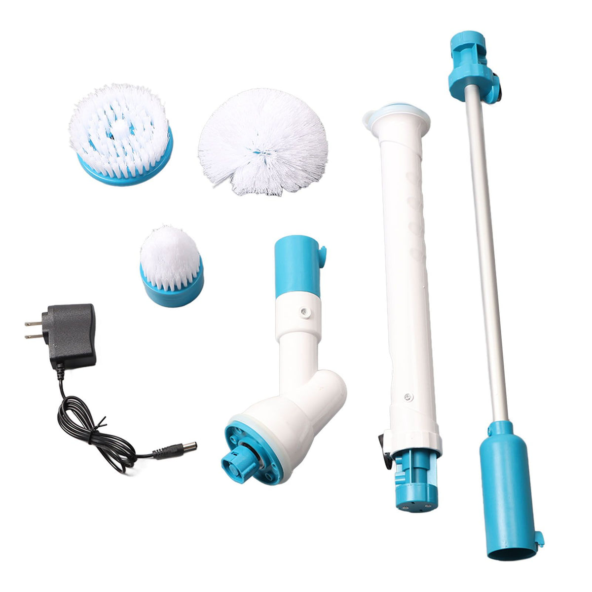 Cordless Rechargeable Electric Long Handle Cleaning Brush Self Rotating Retractable Cleaning Brush