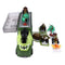 Dinosaur Toys for Kids 15 in 1 Transport Car Carrier Truck Set with 3 Dinosaur Figures Flashing Lights and Music for Christmas Birthday Gifts Green