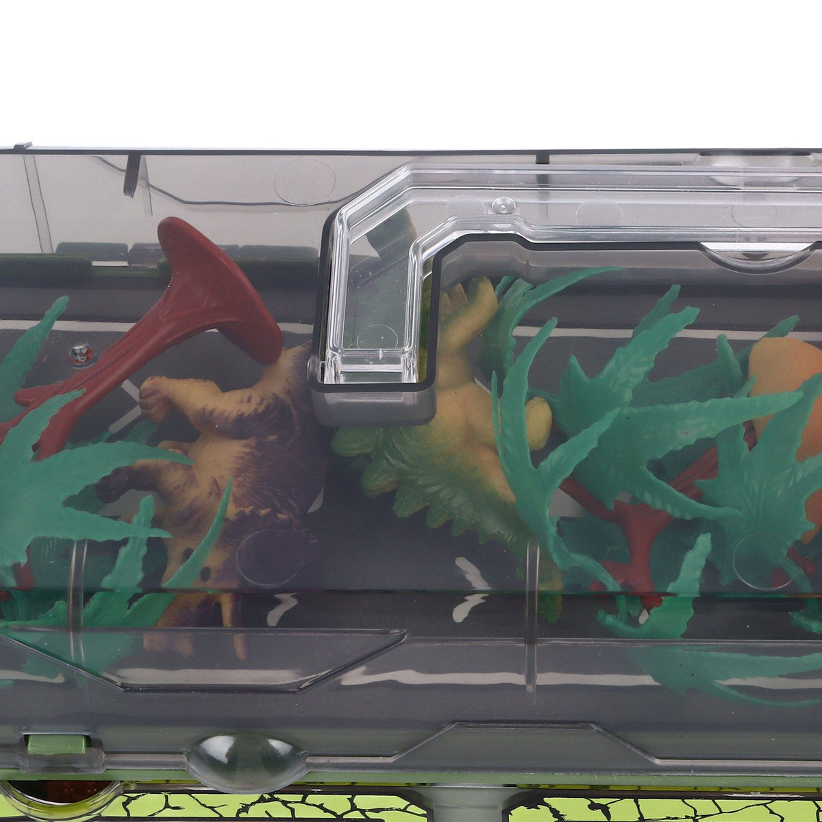 Dinosaur Toys for Kids 15 in 1 Transport Car Carrier Truck Set with 3 Dinosaur Figures Flashing Lights and Music for Christmas Birthday Gifts Green
