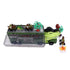 Dinosaur Toys for Kids 15 in 1 Transport Car Carrier Truck Set with 3 Dinosaur Figures Flashing Lights and Music for Christmas Birthday Gifts Green