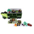 Dinosaur Toys for Kids 15 in 1 Transport Car Carrier Truck Set with 3 Dinosaur Figures Flashing Lights and Music for Christmas Birthday Gifts Green