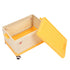 Rolling Toy Storage Bin Toy Storage Organizer Bin with Lid Wheels Children Building Blocks Organizer Orange