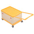 Rolling Toy Storage Bin Toy Storage Organizer Bin with Lid Wheels Children Building Blocks Organizer Orange