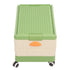 Rolling Toy Storage Bin Toy Storage Organizer Bin with Lid Wheels Children Building Blocks Organizer Green