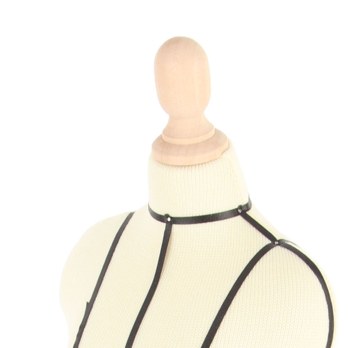 Miniature Dress Form with Stand Wood Base Sewing Mannequin Body Clothing Display Model for Dressmaking and Teaching 1/3 Size