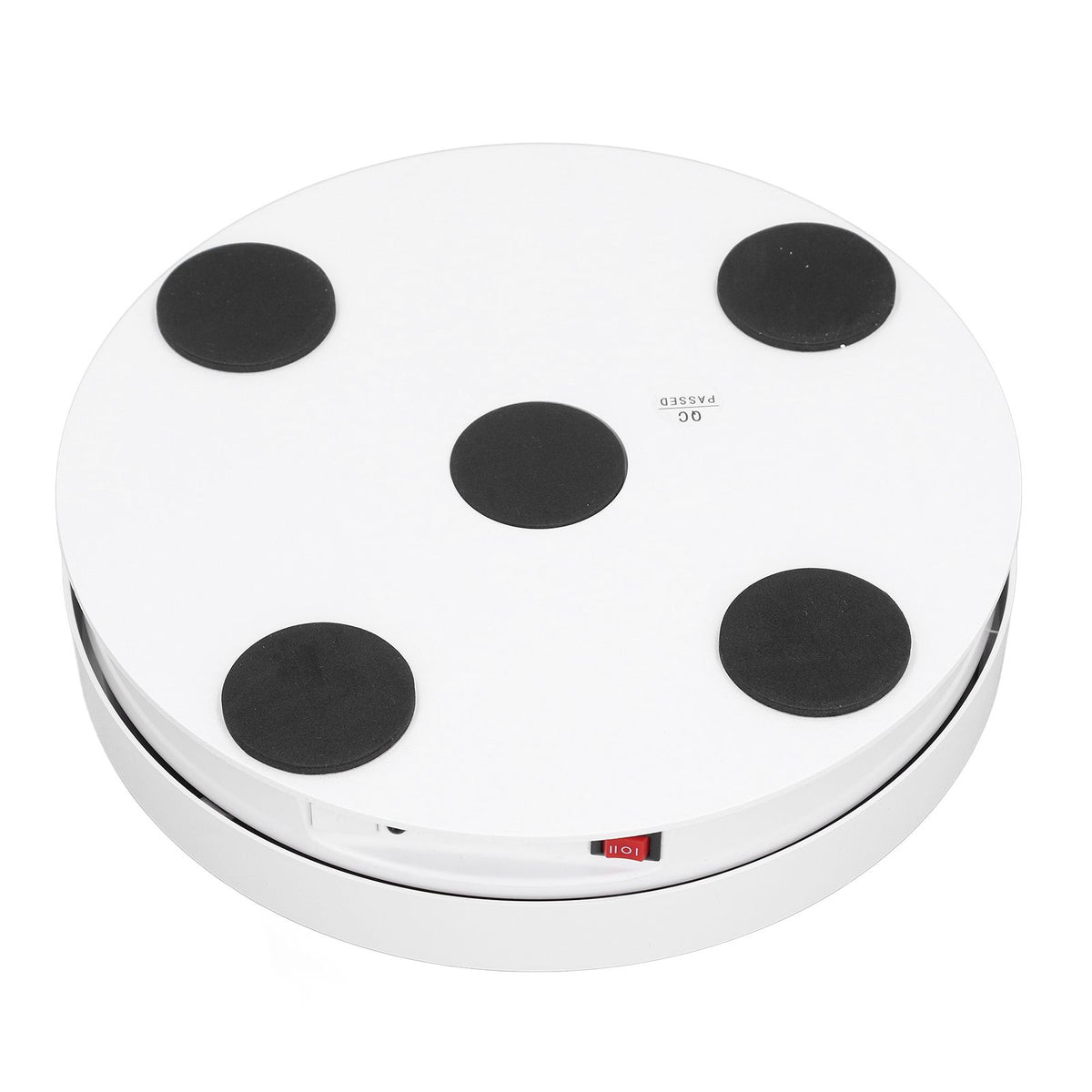 360 Degree Rotating Display Stand Speed and Direction Adjustable USB Powered 22cm Electric Rotating Turntable with Colorful Light White