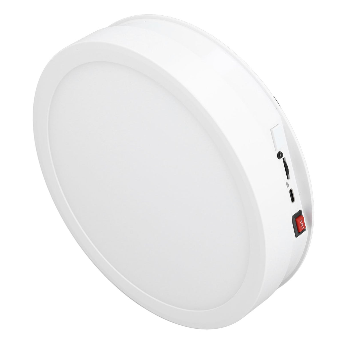 360 Degree Rotating Display Stand Speed and Direction Adjustable USB Powered 22cm Electric Rotating Turntable with Colorful Light White