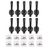 10 Set Coat Hooks Metal Water Proof Heavy Duty Wall Hook for Entryway Bedrooms Bathrooms Kitchens Black