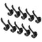 10 Set Coat Hooks Metal Water Proof Heavy Duty Wall Hook for Entryway Bedrooms Bathrooms Kitchens Black
