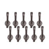 10 Set Coat Hooks Metal Water Proof Heavy Duty Wall Hook for Entryway Bedrooms Bathrooms Kitchens Grey