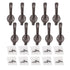 10 Set Coat Hooks Metal Water Proof Heavy Duty Wall Hook for Entryway Bedrooms Bathrooms Kitchens Grey