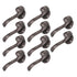 10 Set Coat Hooks Metal Water Proof Heavy Duty Wall Hook for Entryway Bedrooms Bathrooms Kitchens Grey