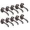 10 Set Coat Hooks Metal Water Proof Heavy Duty Wall Hook for Entryway Bedrooms Bathrooms Kitchens Grey