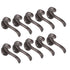 10 Set Coat Hooks Metal Water Proof Heavy Duty Wall Hook for Entryway Bedrooms Bathrooms Kitchens Grey