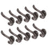 10 Set Coat Hooks Metal Water Proof Heavy Duty Wall Hook for Entryway Bedrooms Bathrooms Kitchens Grey
