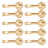 10 Set Coat Hooks Metal Water Proof Heavy Duty Wall Hook for Entryway Bedrooms Bathrooms Kitchens Gold
