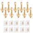 10 Set Coat Hooks Metal Water Proof Heavy Duty Wall Hook for Entryway Bedrooms Bathrooms Kitchens Gold