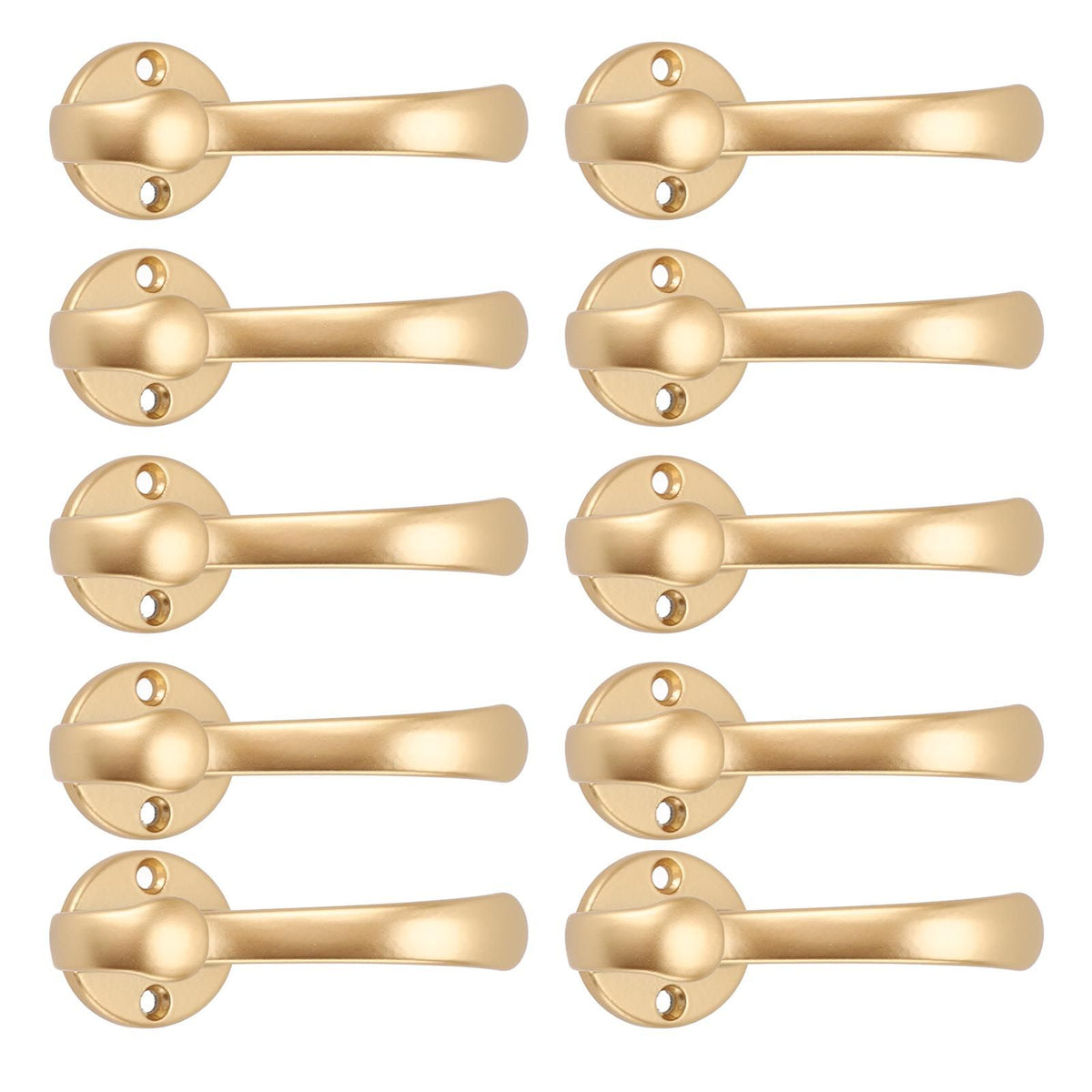 10 Set Coat Hooks Metal Water Proof Heavy Duty Wall Hook for Entryway Bedrooms Bathrooms Kitchens Gold