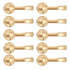 10 Set Coat Hooks Metal Water Proof Heavy Duty Wall Hook for Entryway Bedrooms Bathrooms Kitchens Gold