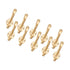 10 Set Coat Hooks Metal Water Proof Heavy Duty Wall Hook for Entryway Bedrooms Bathrooms Kitchens Gold