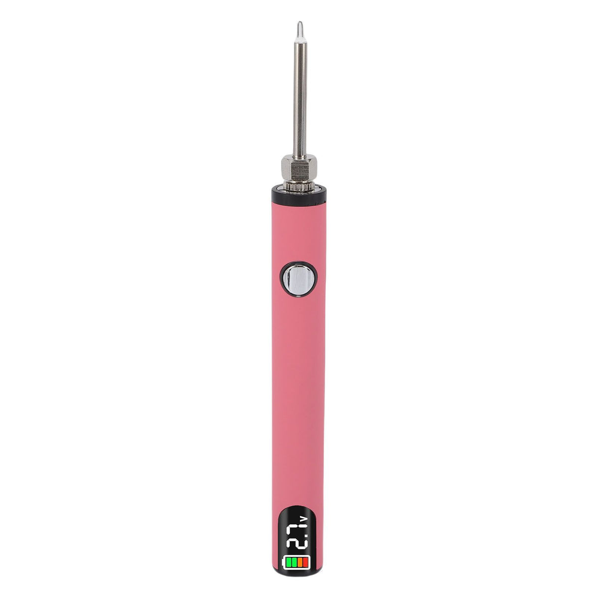 Thread Burning Pen Kit Rechargeable for Jewelry Making Beading Leather Craft Sewing Weaving Stringing Portable Digital Display Pink
