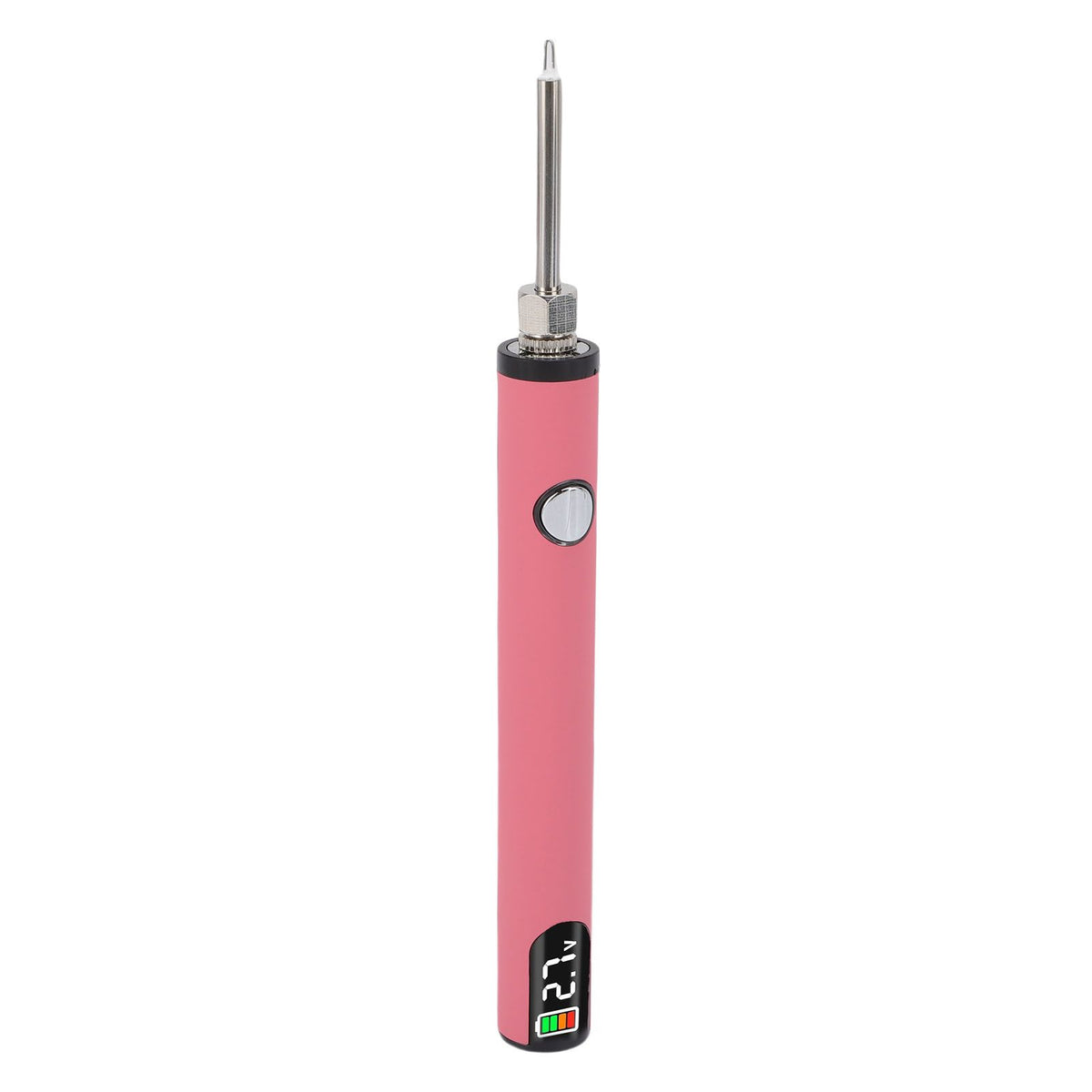 Thread Burning Pen Kit Rechargeable for Jewelry Making Beading Leather Craft Sewing Weaving Stringing Portable Digital Display Pink